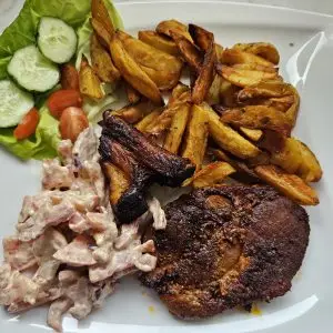 Schweine Braten mit Bratkartoffel